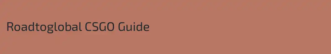 Roadtoglobal CSGO Guide